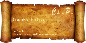 Csonka Polla névjegykártya